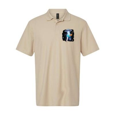 Funny Space Cats Abduction Whimsical Ufo Design Polo