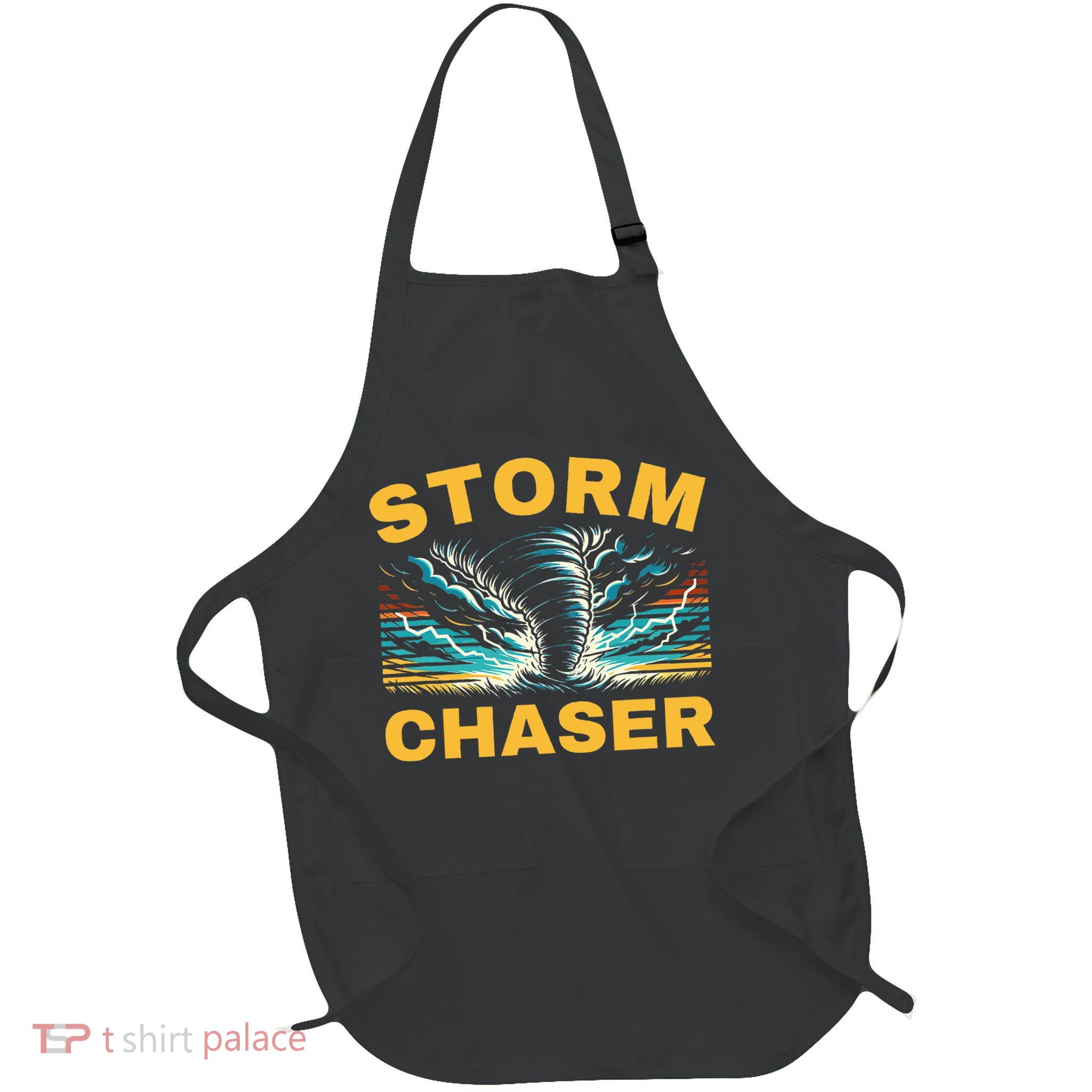 Future Storm Chaser Storm Chasing Tornado Meteorology Full-Length Apron With Pockets