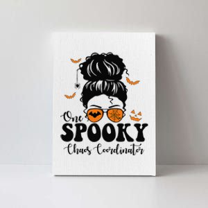 Funny Spooky Chaos Coordinator Messy Bun Halloween Canvas