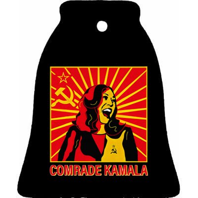 Fun Socialist Comrade Kamala Commie La Harris 2024 Kammunism Ceramic Bell Ornament