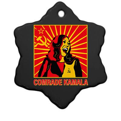 Fun Socialist Comrade Kamala Commie La Harris 2024 Kammunism Ceramic Star Ornament