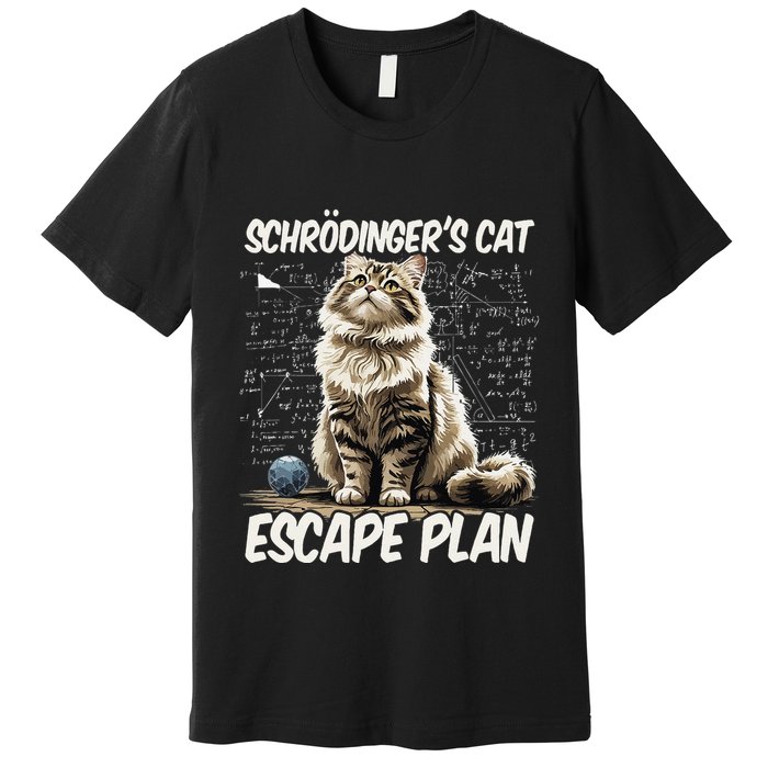 Funny SchröDingerS Cat Science .Png Premium T-Shirt