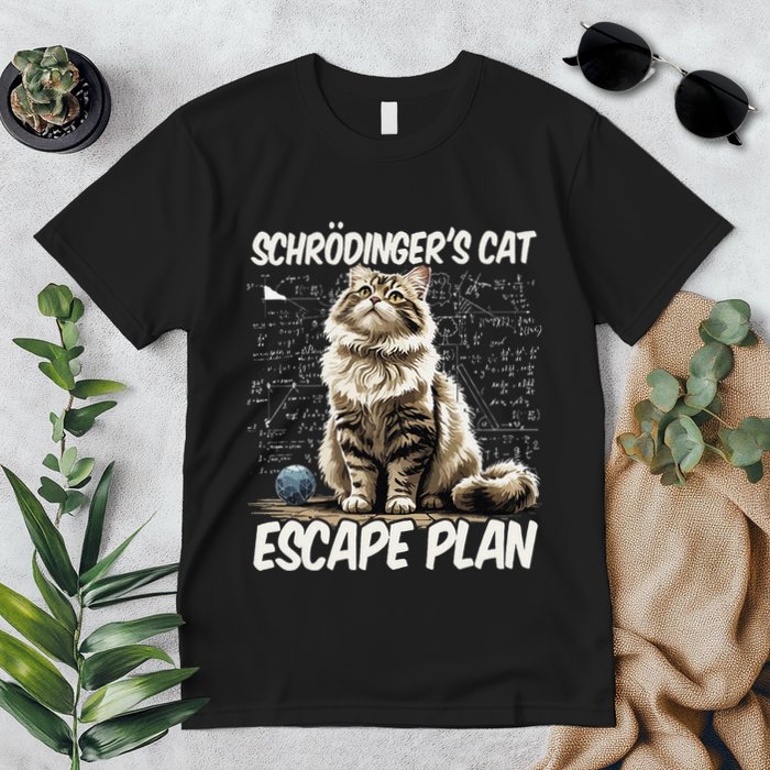 Funny SchröDingerS Cat Science .Png Premium T-Shirt