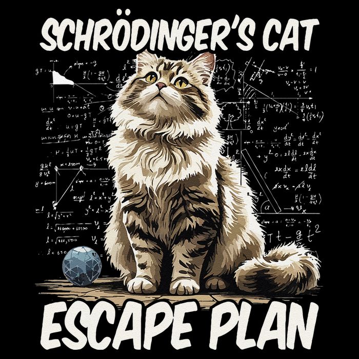 Funny SchröDingerS Cat Science .Png Premium T-Shirt
