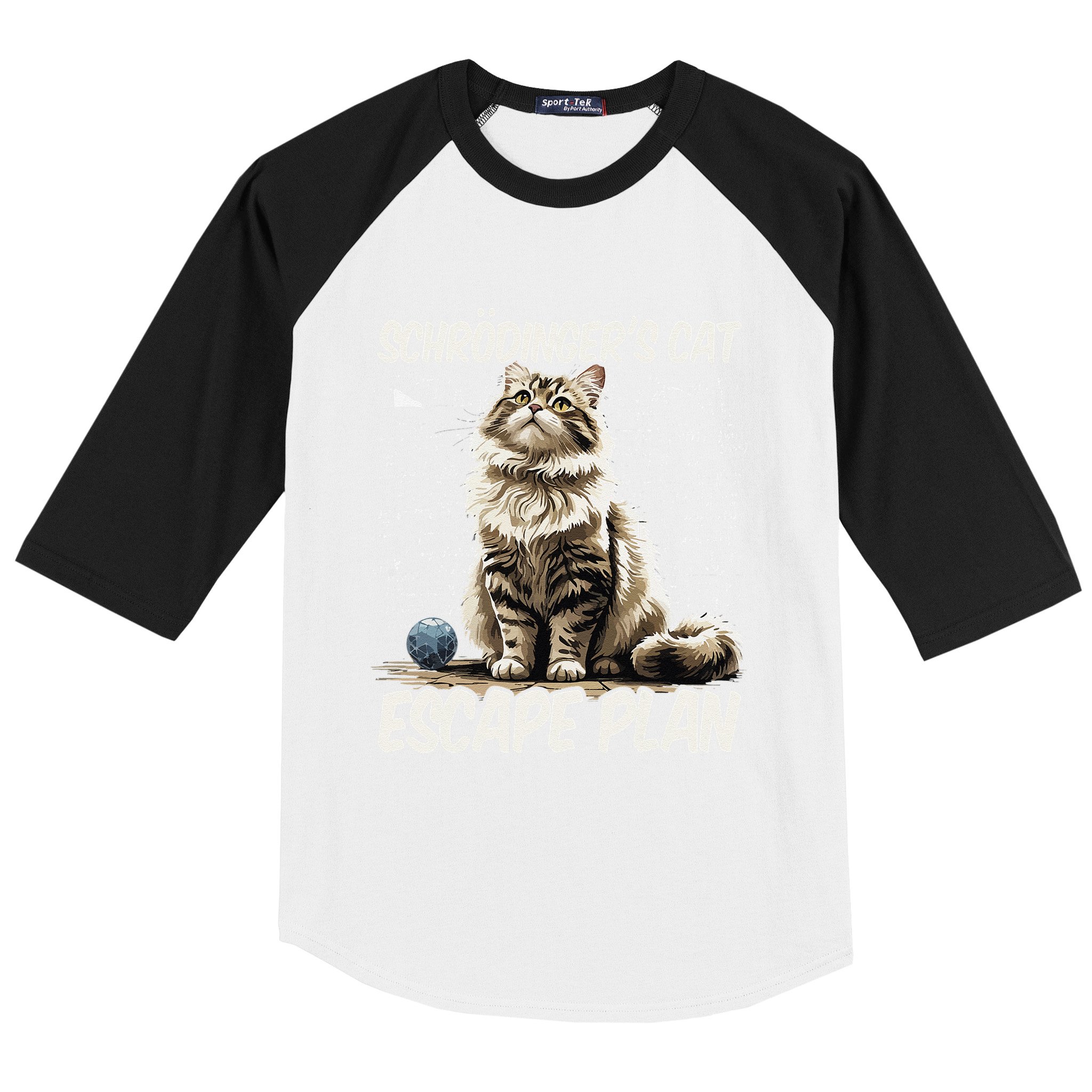 Funny SchröDingerS Cat Science .Png Baseball Sleeve Shirt