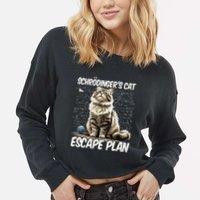 Funny SchröDingerS Cat Science .Png Cropped Pullover Crew