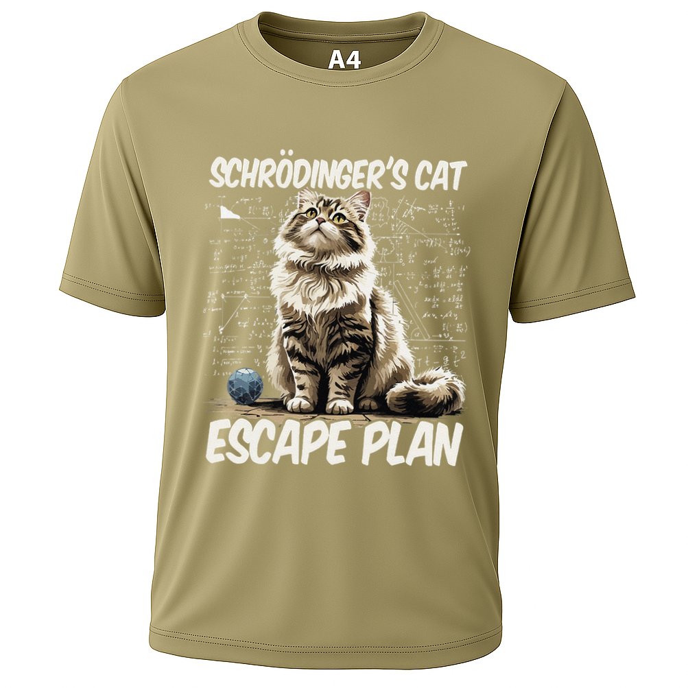 Funny SchröDingerS Cat Science .Png Cooling Performance Crew T-Shirt