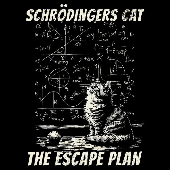 Funny SchröDingerS Cat Escape Plan Science Design 7-Panel Snapback Hat
