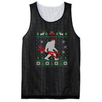 Funny Skiing Cute Bigfoot Ugly Christmas Gift Mesh Reversible Basketball Jersey Tank