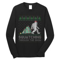 Funny Sasquatch Christmas Squatching Bigfoot Xmas Sweater Long Sleeve Shirt