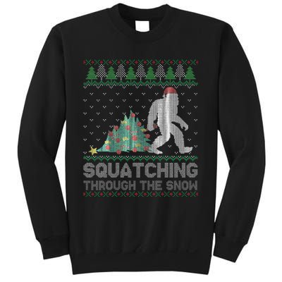 Funny Sasquatch Christmas Squatching Bigfoot Xmas Sweater Sweatshirt