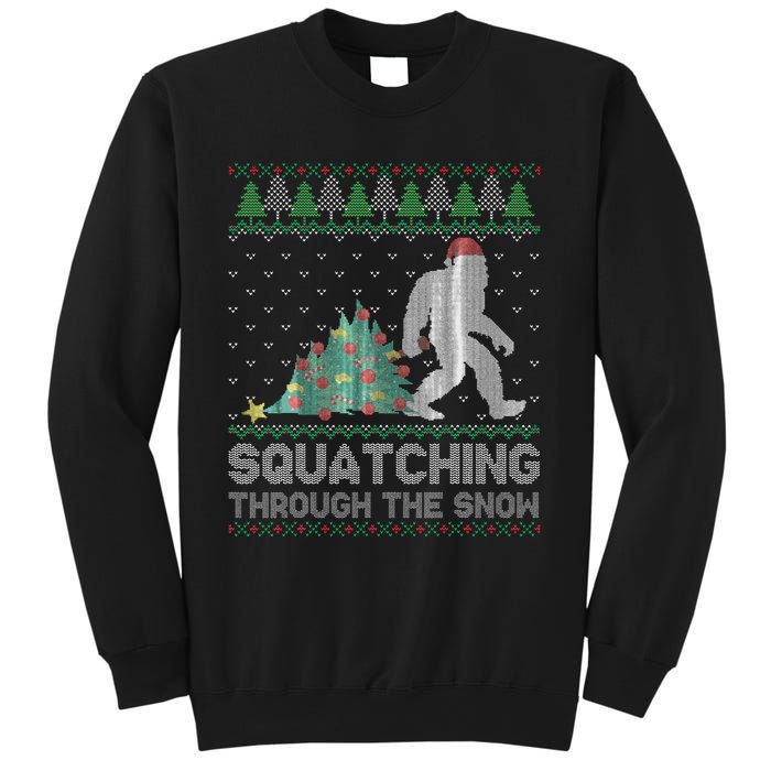 Funny Sasquatch Christmas Squatching Bigfoot Xmas Sweater Sweatshirt