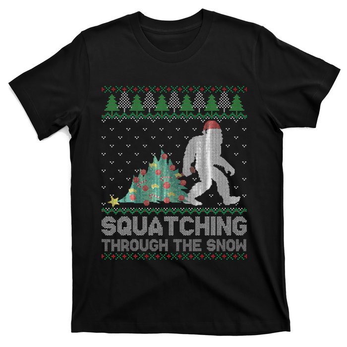 Funny Sasquatch Christmas Squatching Bigfoot Xmas Sweater T-Shirt