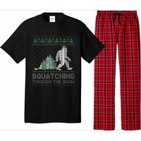 Funny Sasquatch Christmas Squatching Bigfoot Xmas Sweater Pajama Set