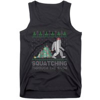 Funny Sasquatch Christmas Squatching Bigfoot Xmas Sweater Tank Top