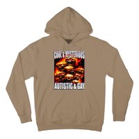 Funny Saying Cool & Mysterious Autistic & Gay Skeleton Meme Hoodie