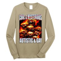 Funny Saying Cool & Mysterious Autistic & Gay Skeleton Meme Long Sleeve Shirt