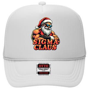 Funny Sigma Claus 2024 Christmas Santa Rizz High Crown Mesh Back Trucker Hat