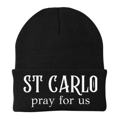 Funny St Carlo Pray For Us Catholic Millenial Saint Beanie