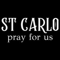 Funny St Carlo Pray For Us Catholic Millenial Saint 16 in Basic Backpack