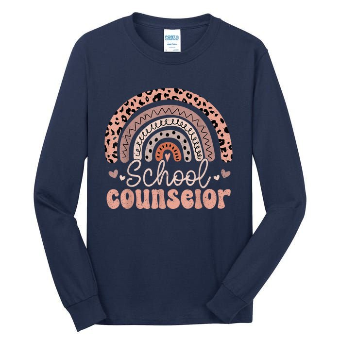 Funny School Counselor Teacher Back To School Teacher Life Tall Long Sleeve T-Shirt