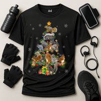 Funny Squirrel Christmas Tree Squirrel Lover Xmas Gifts TShirt Cooling Performance Crew T-Shirt