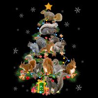 Funny Squirrel Christmas Tree Squirrel Lover Xmas Gifts TShirt Cooling Performance Crew T-Shirt