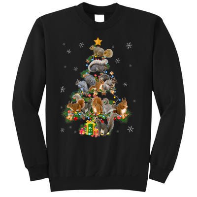 Funny Squirrel Christmas Tree Squirrel Lover Xmas Gifts TShirt Sweatshirt