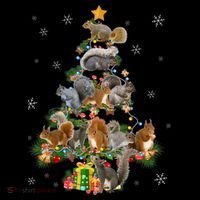 Funny Squirrel Christmas Tree Squirrel Lover Xmas Gifts TShirt 7-Panel Snapback Hat