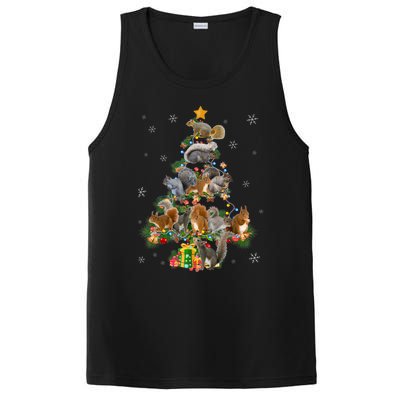 Funny Squirrel Christmas Tree Squirrel Lover Xmas Gifts TShirt PosiCharge Competitor Tank