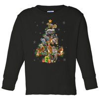 Funny Squirrel Christmas Tree Squirrel Lover Xmas Gifts TShirt Toddler Long Sleeve Shirt