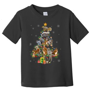 Funny Squirrel Christmas Tree Squirrel Lover Xmas Gifts TShirt Toddler T-Shirt