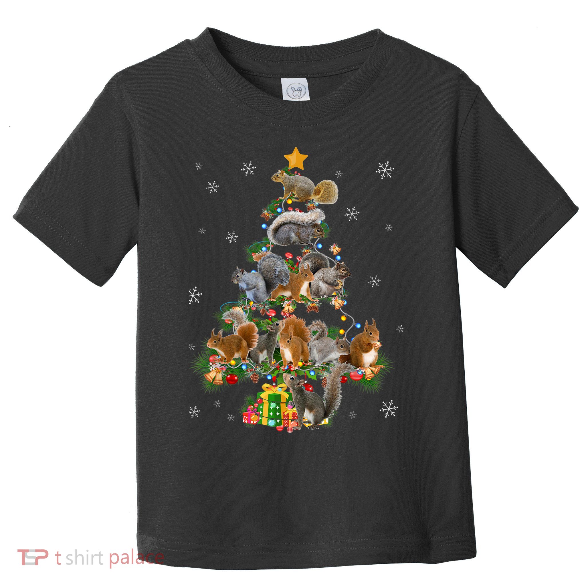 Funny Squirrel Christmas Tree Squirrel Lover Xmas Gifts TShirt Toddler T-Shirt