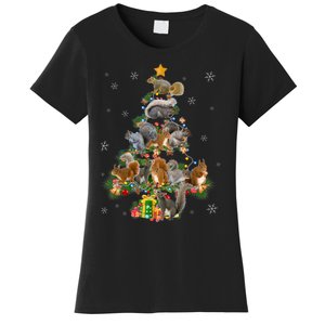 Funny Squirrel Christmas Tree Squirrel Lover Xmas Gifts TShirt Women's T-Shirt