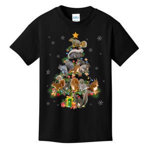 Funny Squirrel Christmas Tree Squirrel Lover Xmas Gifts TShirt Kids T-Shirt