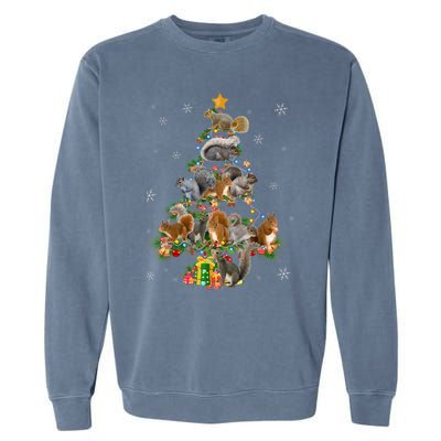 Funny Squirrel Christmas Tree Squirrel Lover Xmas Gifts TShirt Garment-Dyed Sweatshirt