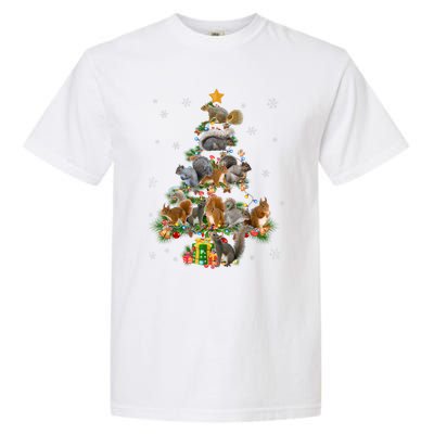 Funny Squirrel Christmas Tree Squirrel Lover Xmas Gifts TShirt Garment-Dyed Heavyweight T-Shirt