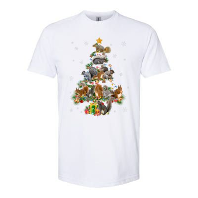 Funny Squirrel Christmas Tree Squirrel Lover Xmas Gifts TShirt Softstyle CVC T-Shirt