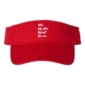 Funny Santa Claus Family Mrs Claus Rudolph Elves Christmas Valucap Bio-Washed Visor