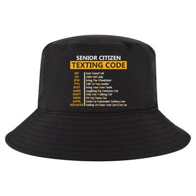 Funny Senior CitizenS Texting Code Design Gift For Grandpa Great Gift Cool Comfort Performance Bucket Hat