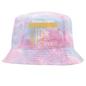 Funny Senior CitizenS Texting Code Design Gift For Grandpa Great Gift Tie-Dyed Bucket Hat