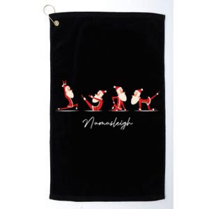 Funny Santa Claus Yoga Pose Namasleigh Namaste Christmas Platinum Collection Golf Towel