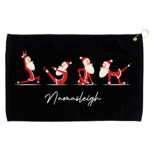 Funny Santa Claus Yoga Pose Namasleigh Namaste Christmas Grommeted Golf Towel