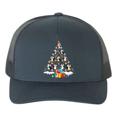 Funny Santa Claus Penguin Xmas Tree Lights Merry Christmas Gift Yupoong Adult 5-Panel Trucker Hat