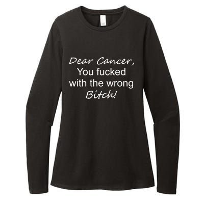 Funny Saying Cancer Fighter Gift Womens CVC Long Sleeve Shirt