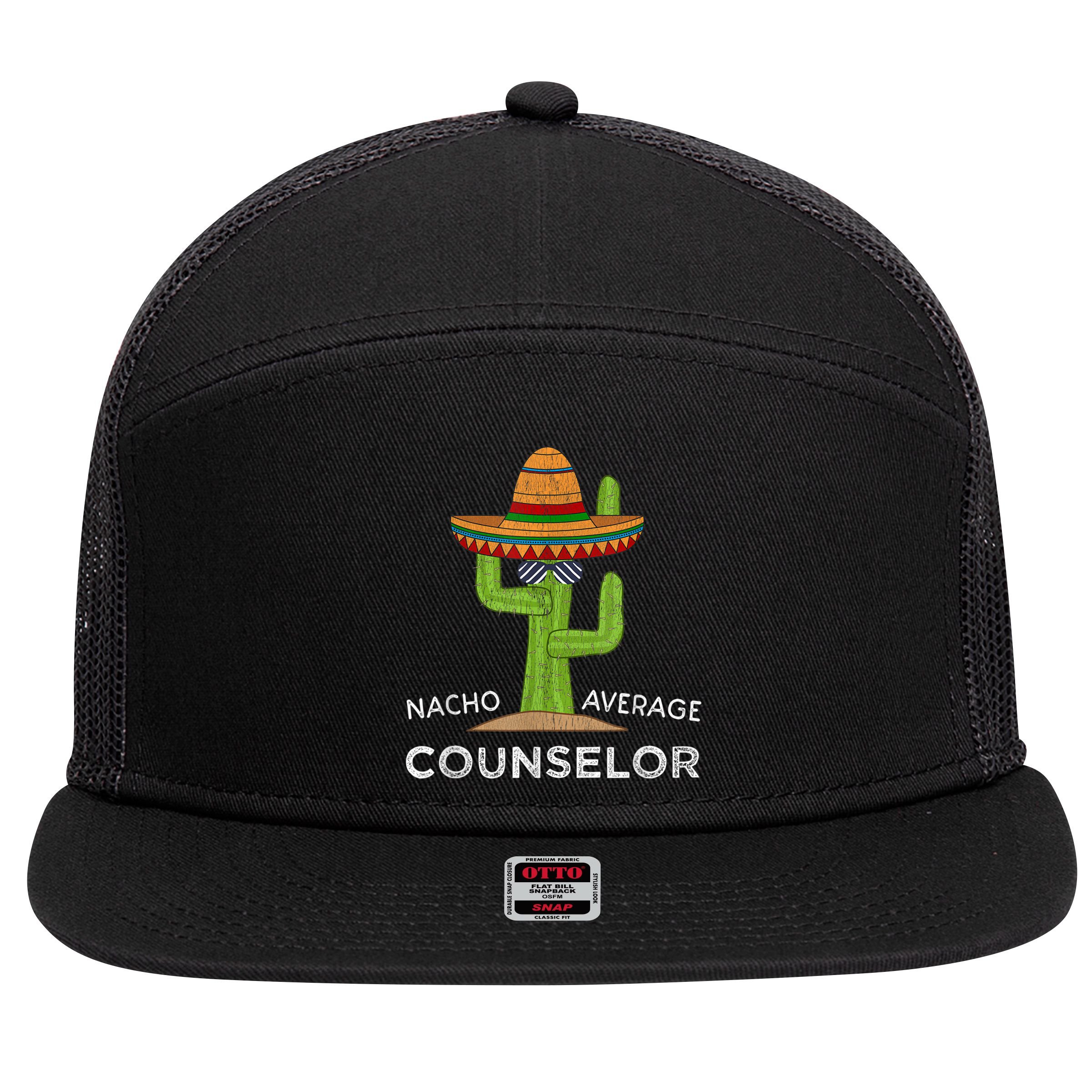 Fun School Counselor Humor Gifts 7 Panel Mesh Trucker Snapback Hat