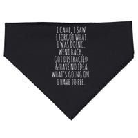 Funny Senior Citizen I Came I Saw I Forgot What I Was Doing USA-Made Doggie Bandana