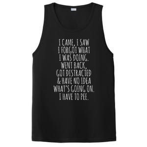 Funny Senior Citizen I Came I Saw I Forgot What I Was Doing PosiCharge Competitor Tank