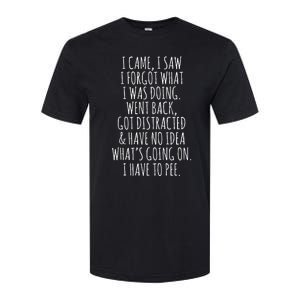 Funny Senior Citizen I Came I Saw I Forgot What I Was Doing Softstyle CVC T-Shirt