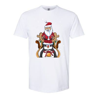 Funny Santa Claus Xmas Funny Gift Christmas Penguin Great Gift Softstyle® CVC T-Shirt